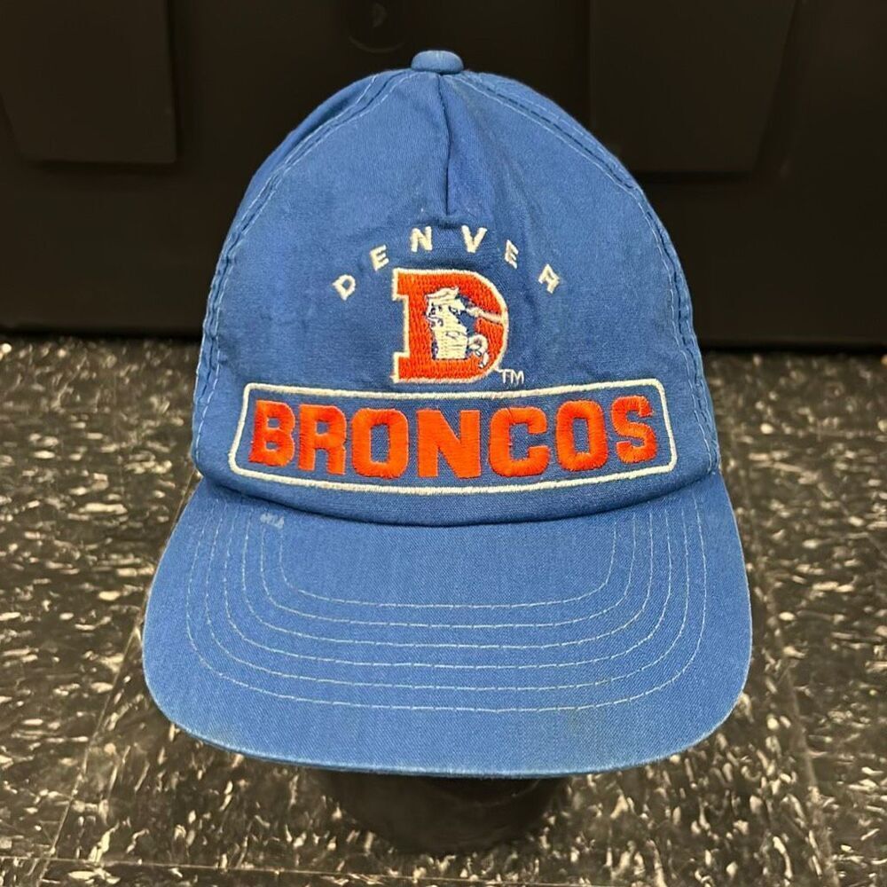 Vtg Denver Broncos Snapback Hat Cap 1980s 1990s Blue NFL Sports Specialities